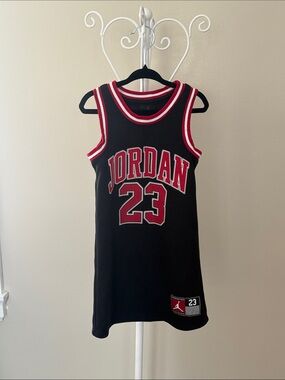 Jordan Black Sleeveless 23 Jersey Dress with Red Trim